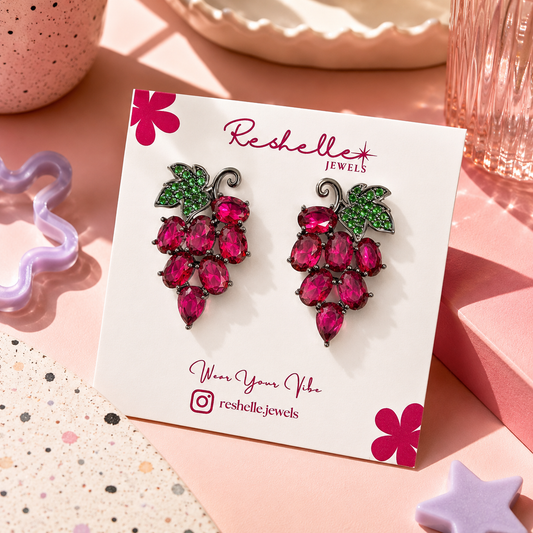 Grape Glow Studs (Red)