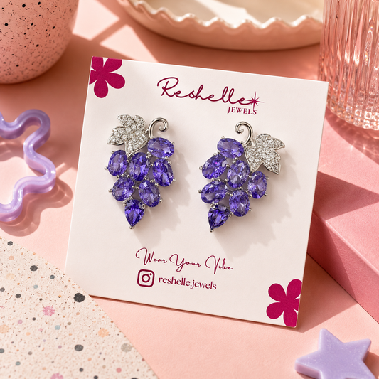 Grape Glow Studs (Violet)