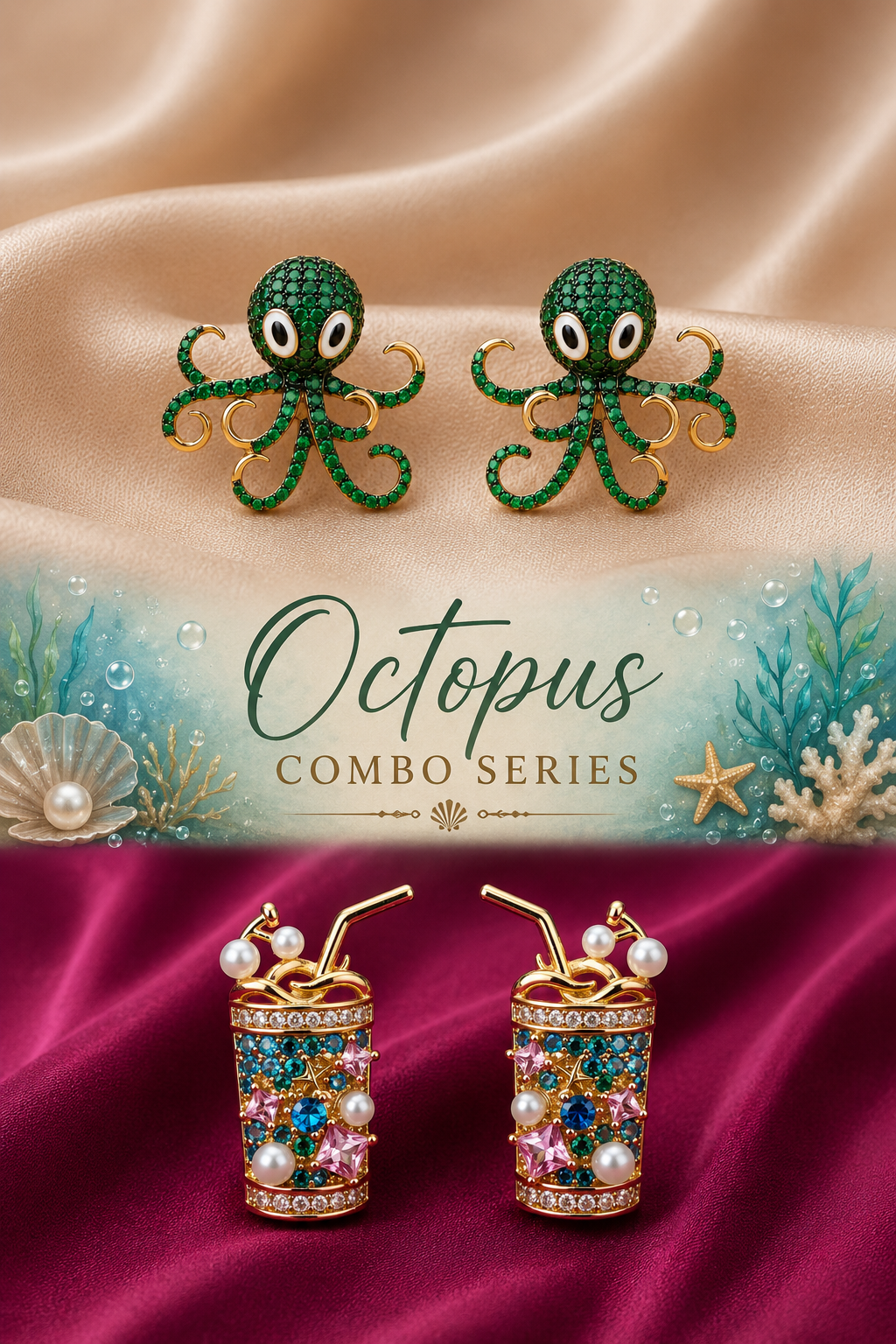 Octopus Treasure Duo - Green