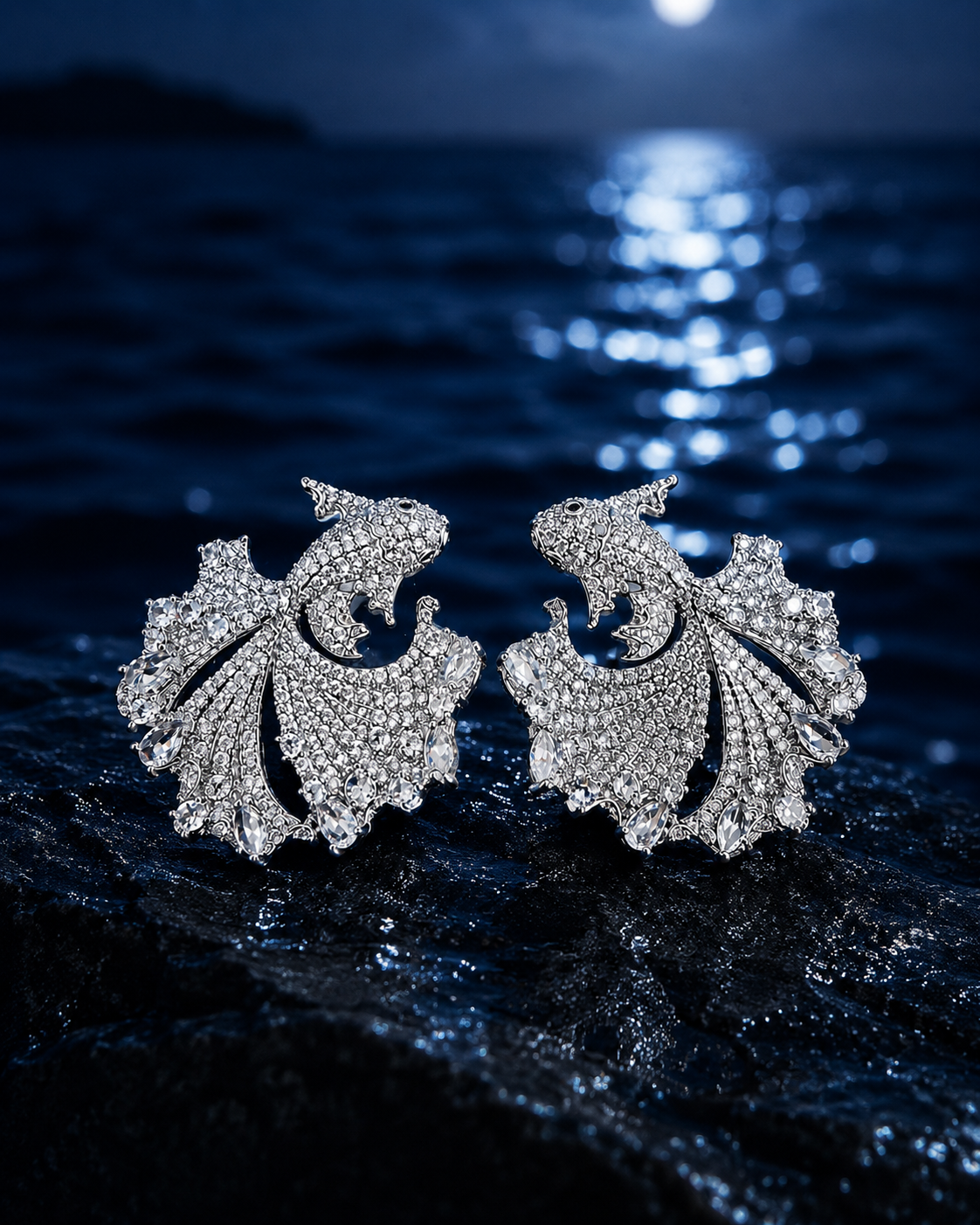 Moonlight Koi Fish Earrings