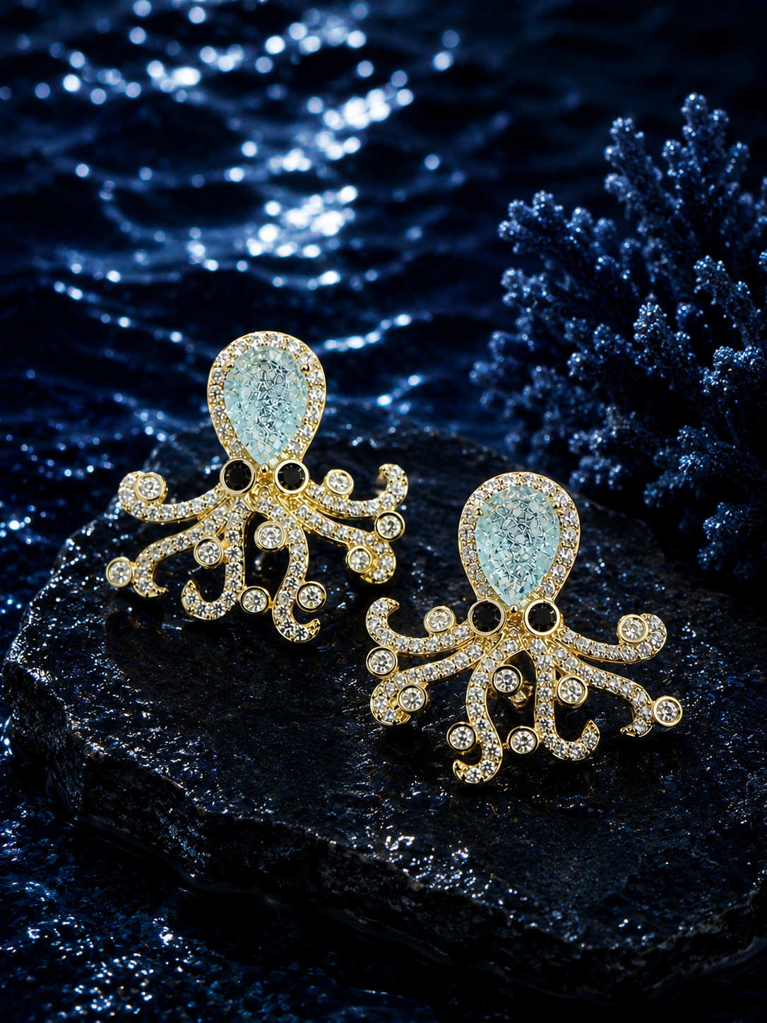 Ocean Pearl Octopus Earrings