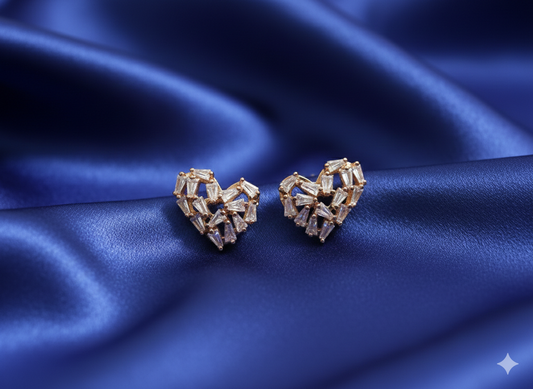 Crystal Heart Stud - SFPW15