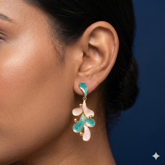 Blush Meadow Drop Earrings - EN03.1