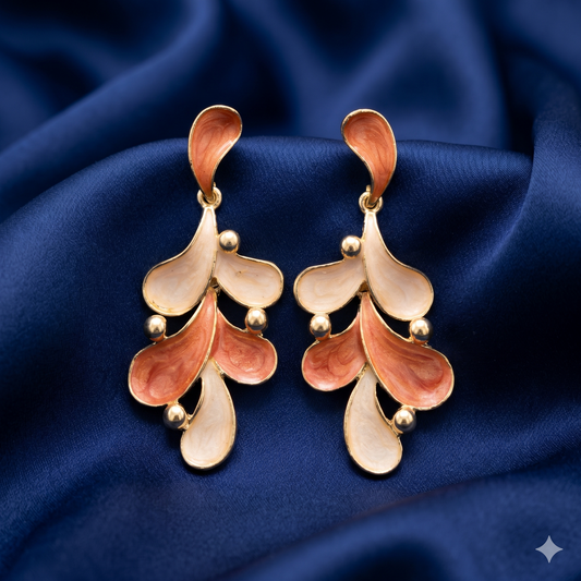 Peach Dew Drop Earrings - EN03
