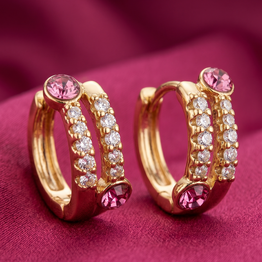 Pink Aura Hoops