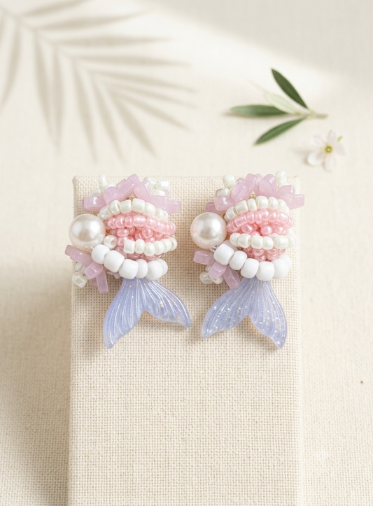 Blush Mermaid Earrings - SFBD09
