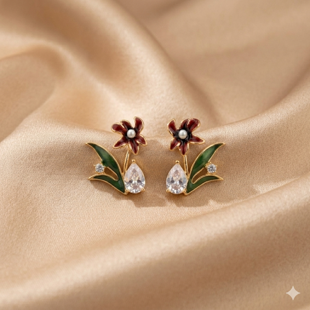 Maroon Bloom Charm - BWKO01