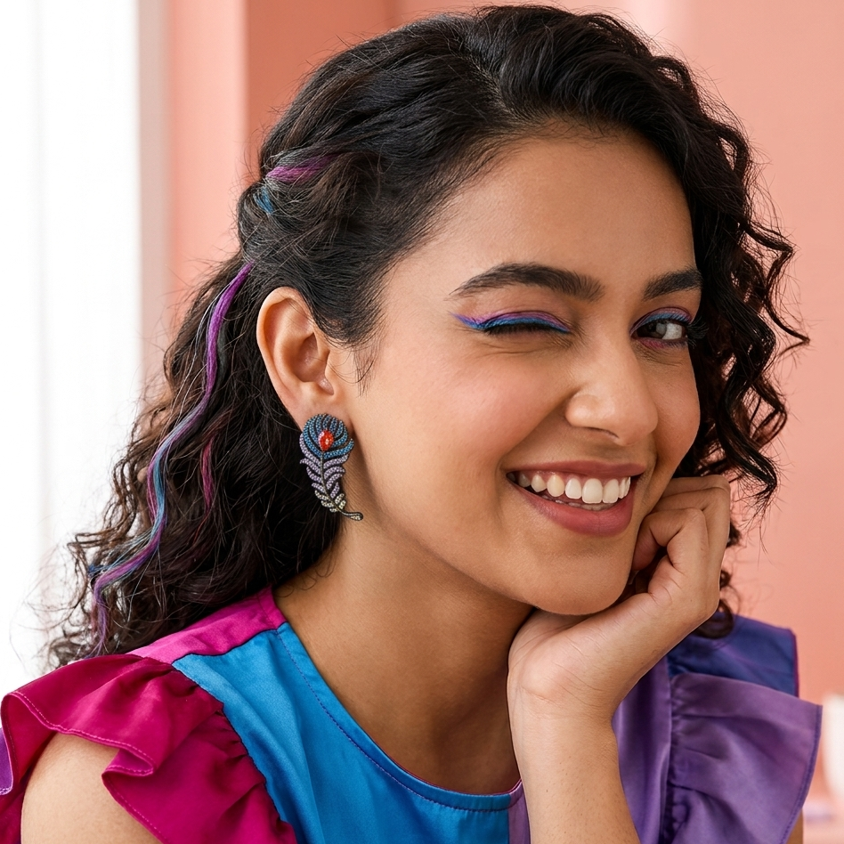 Peacock Charm Earrings