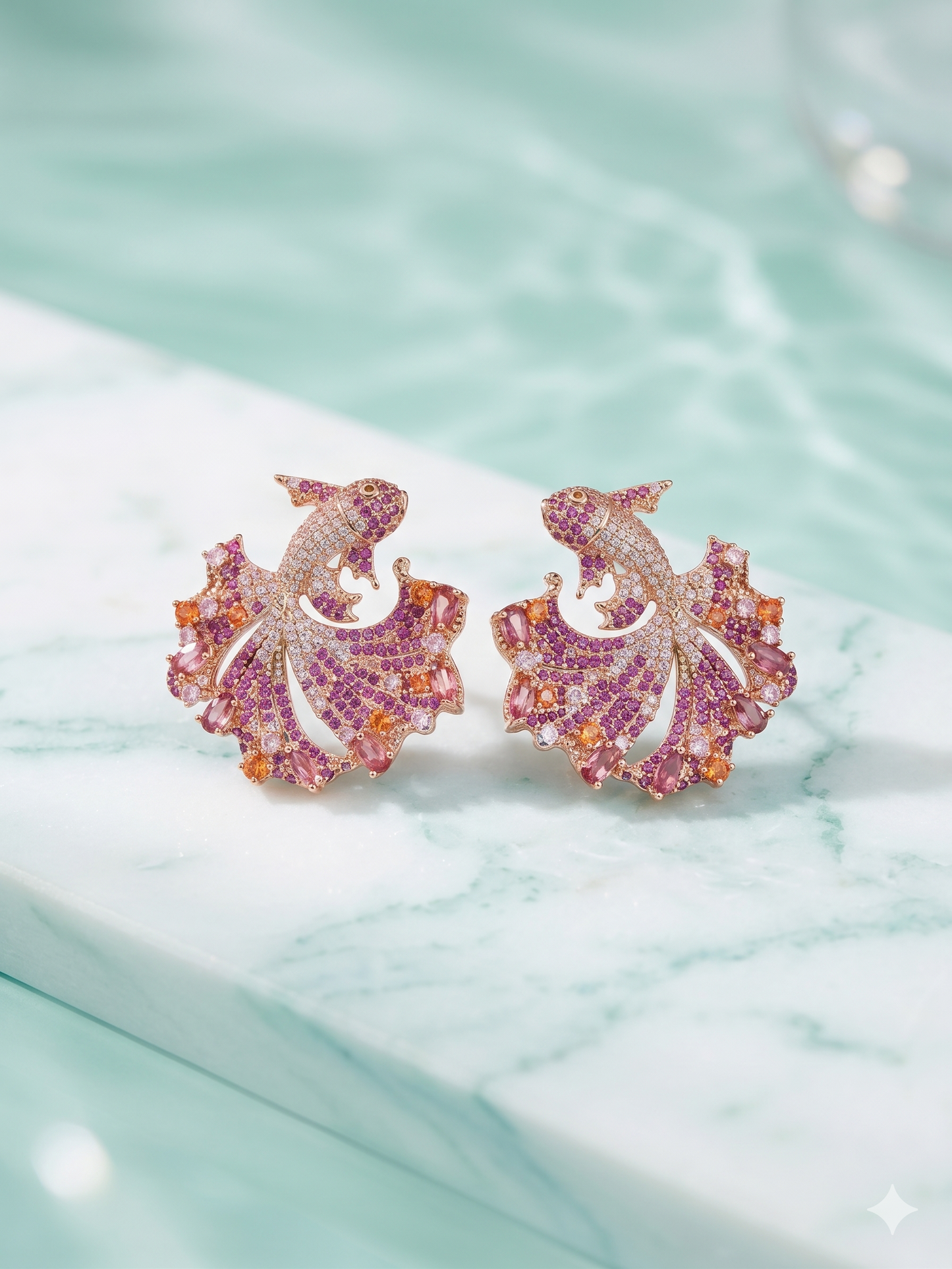 Sunset Bloom KOI Earrings