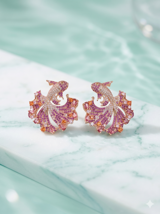Sunset Bloom KOI Earrings