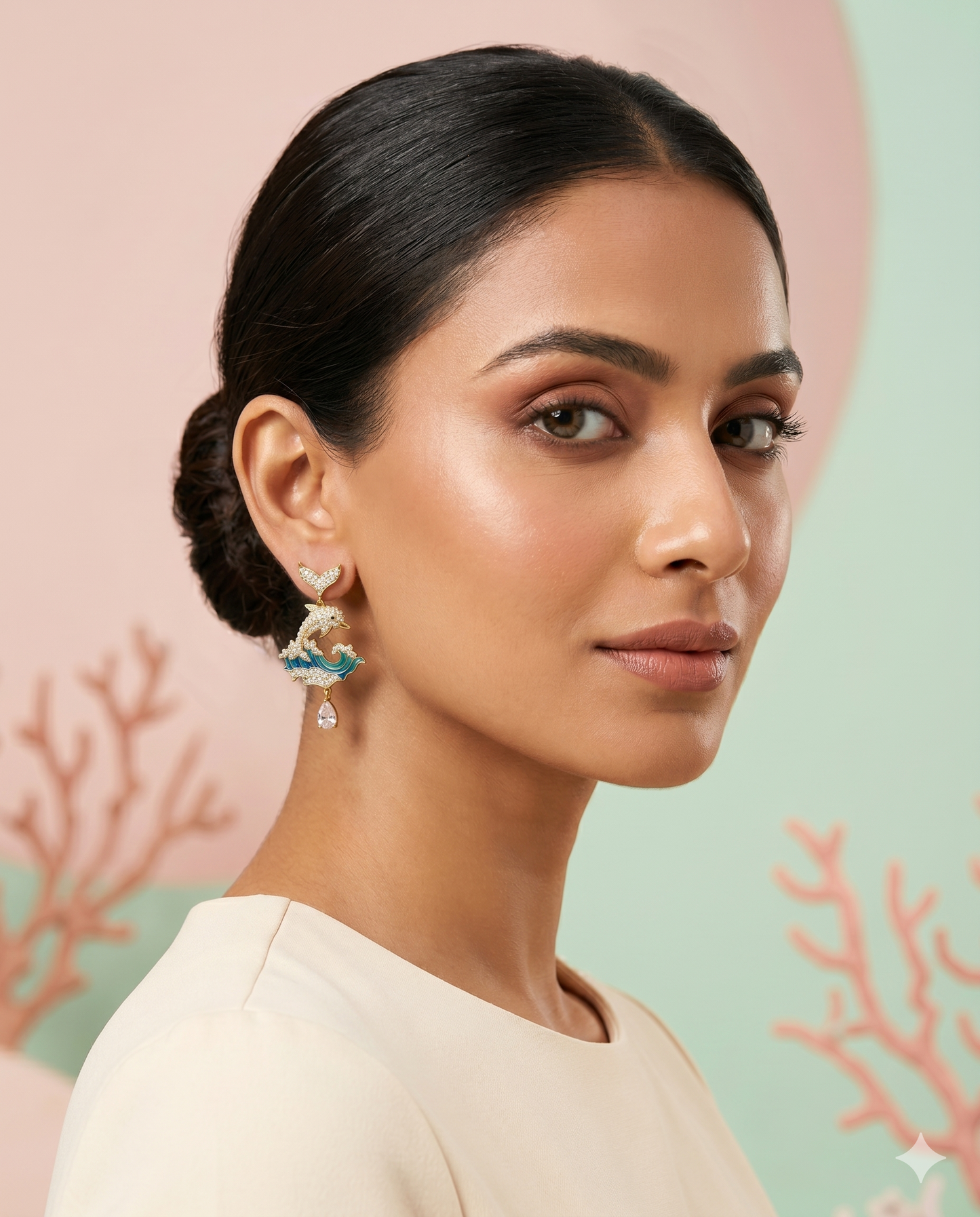 Dancing Dolphin Crystal Earrings