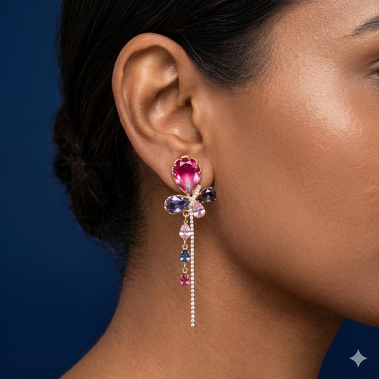 Multi Bloom Cascade Earrings - SFSS02.2