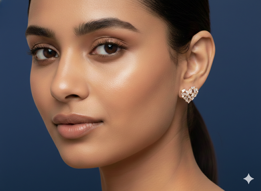 Crystal Heart Stud - SFPW15