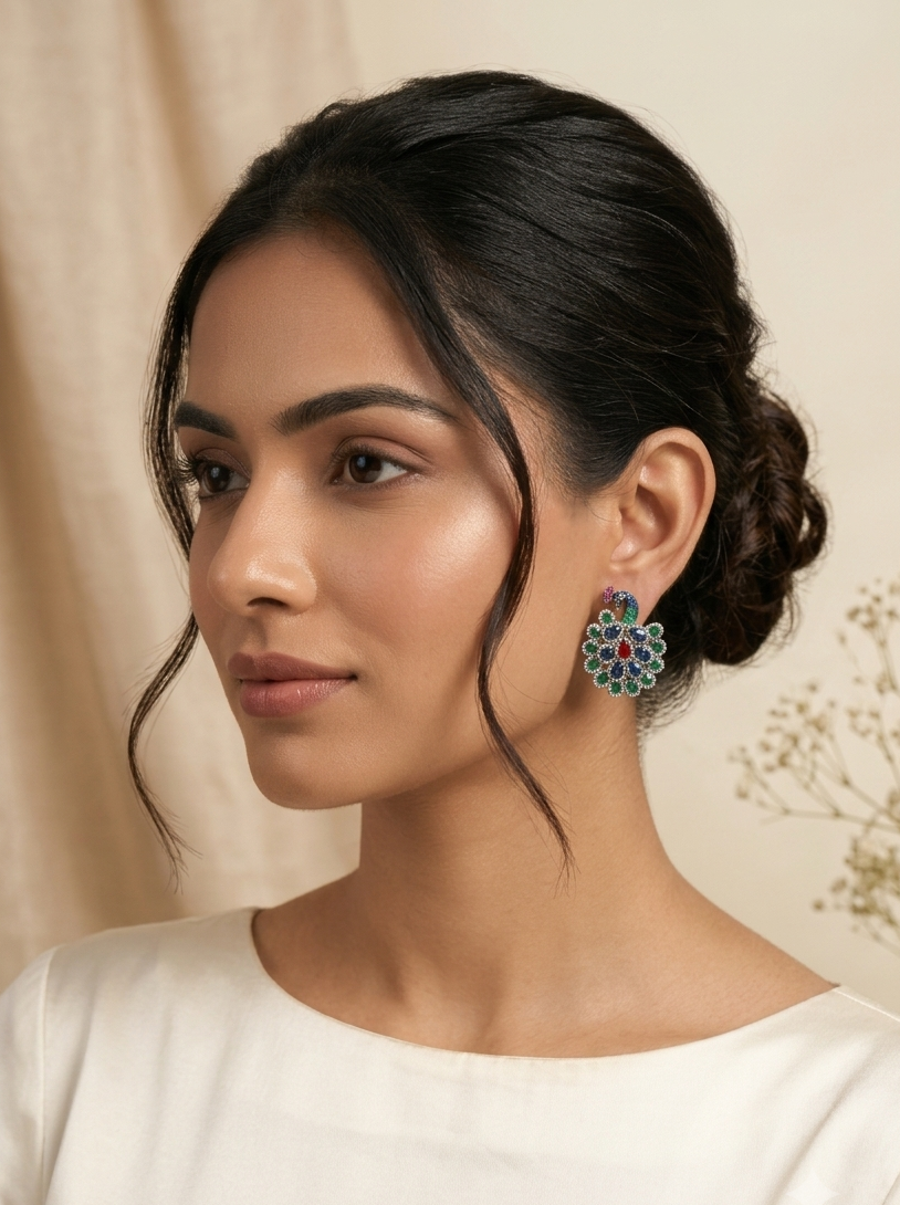 Royal Peacock Earrings