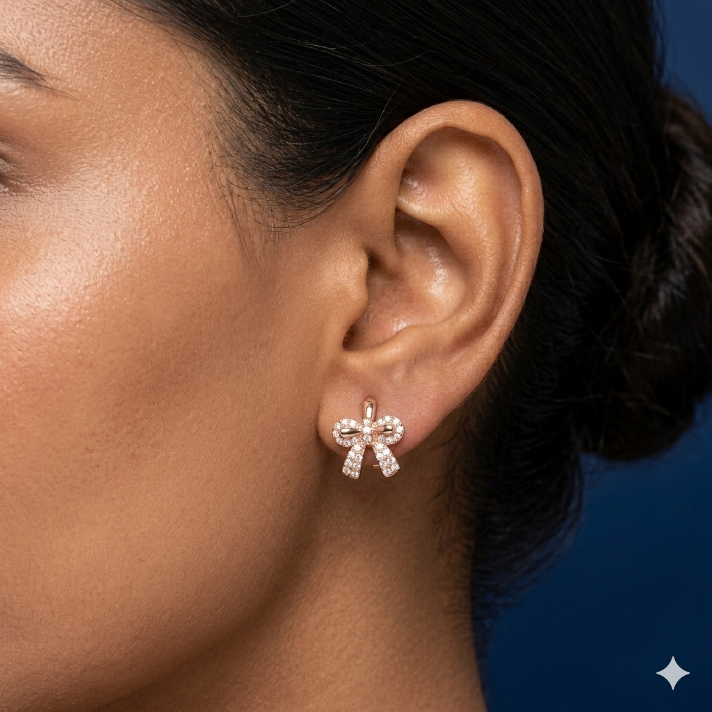Crystal Bow Studs - BKAT12.1