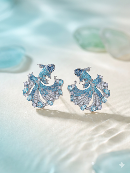 Ocean Mist Koi Earrings
