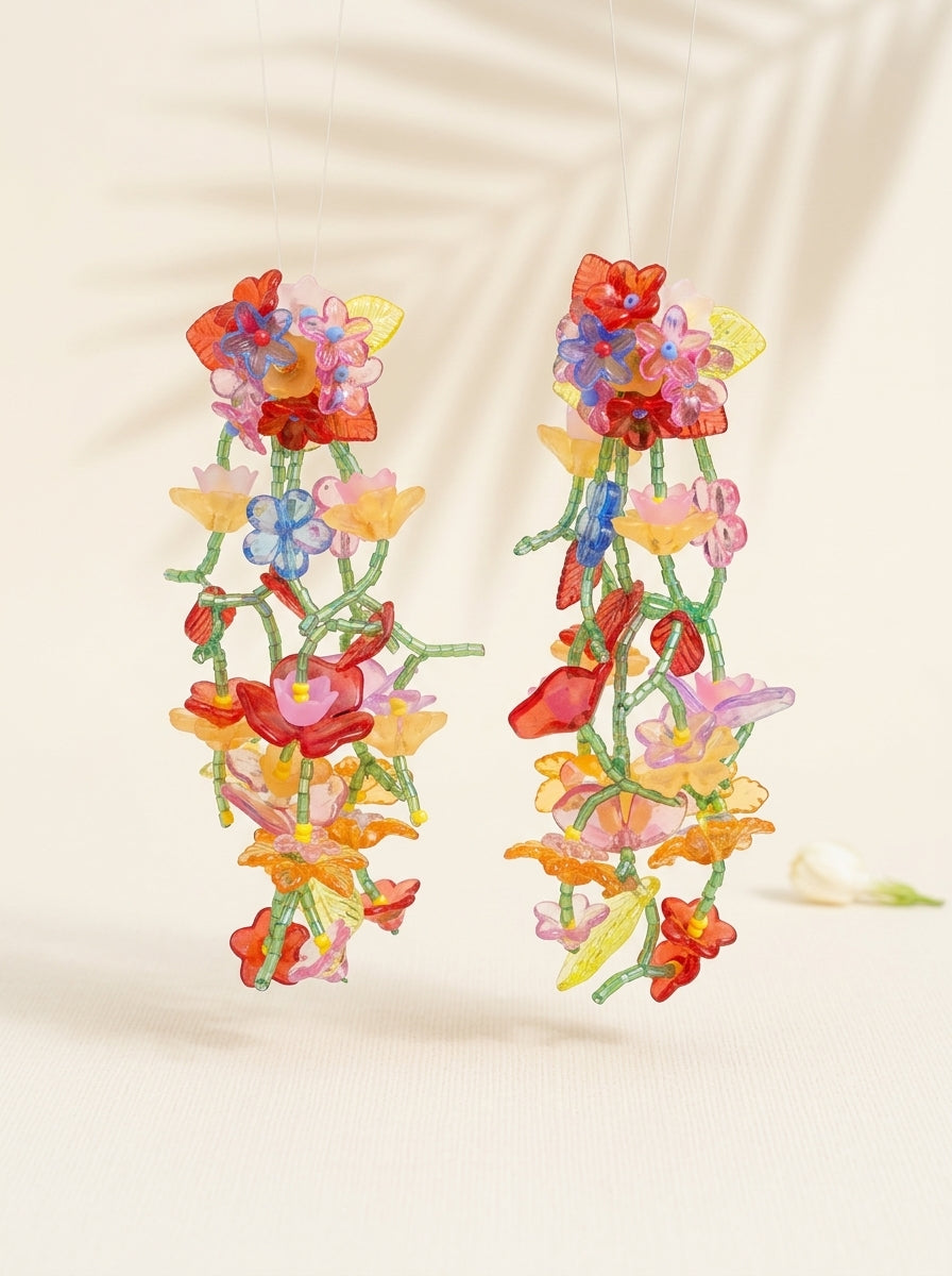 Rainbow Bloom Earrings - SFBD13