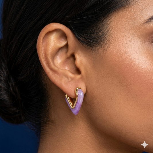 Lilac Glow Hoops - MNSS12