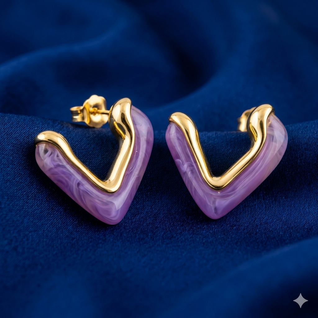 Lilac Glow Hoops - MNSS12