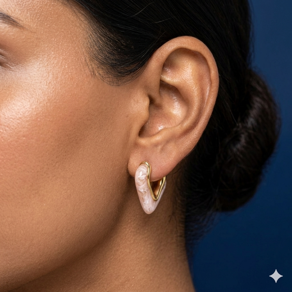 Blush Aura Hoops