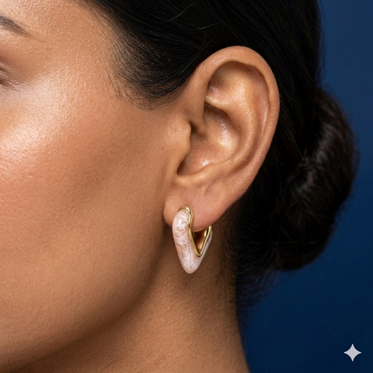 Blush Aura Hoops