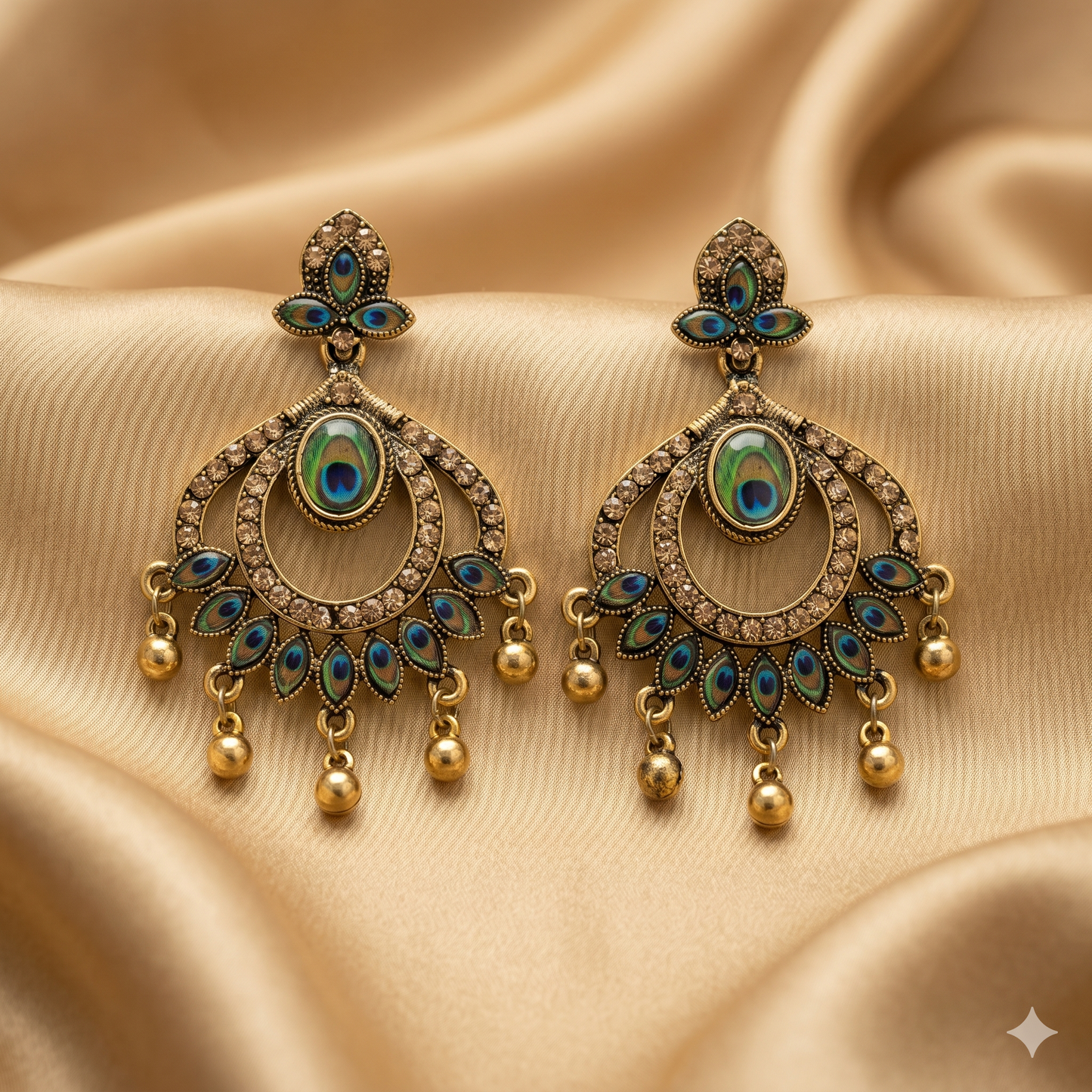 Peacock Aura Antique Drops - PC08