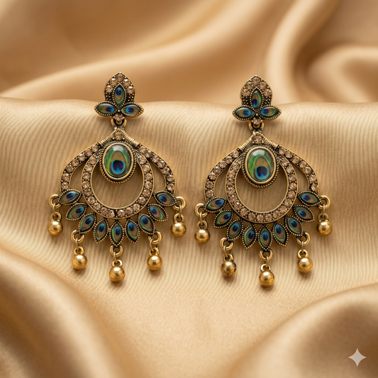 Peacock Aura Antique Drops - PC08