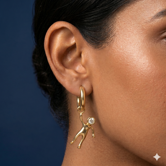 Golden Silhouette Earrings - QY01