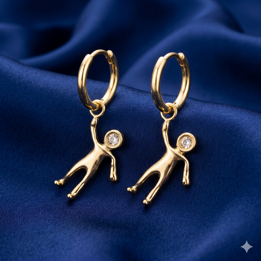 Golden Silhouette Earrings - QY01