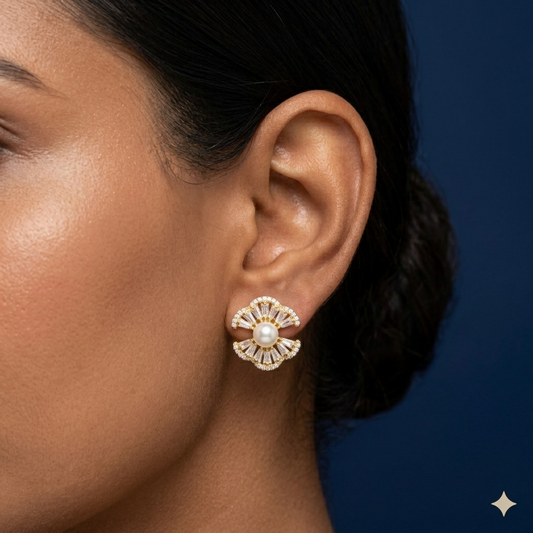 Sunray Pearl Studs  - SFPW05