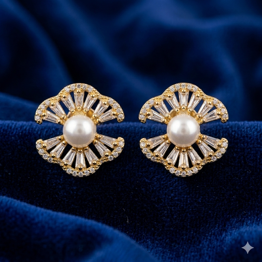 Sunray Pearl Studs  - SFPW05
