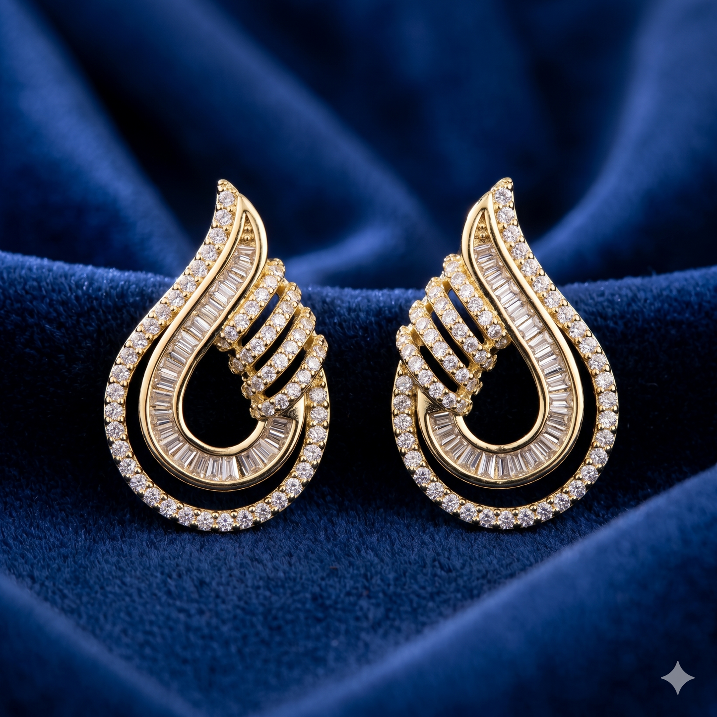 Golden Cascade Drop Earrings - SFPW11