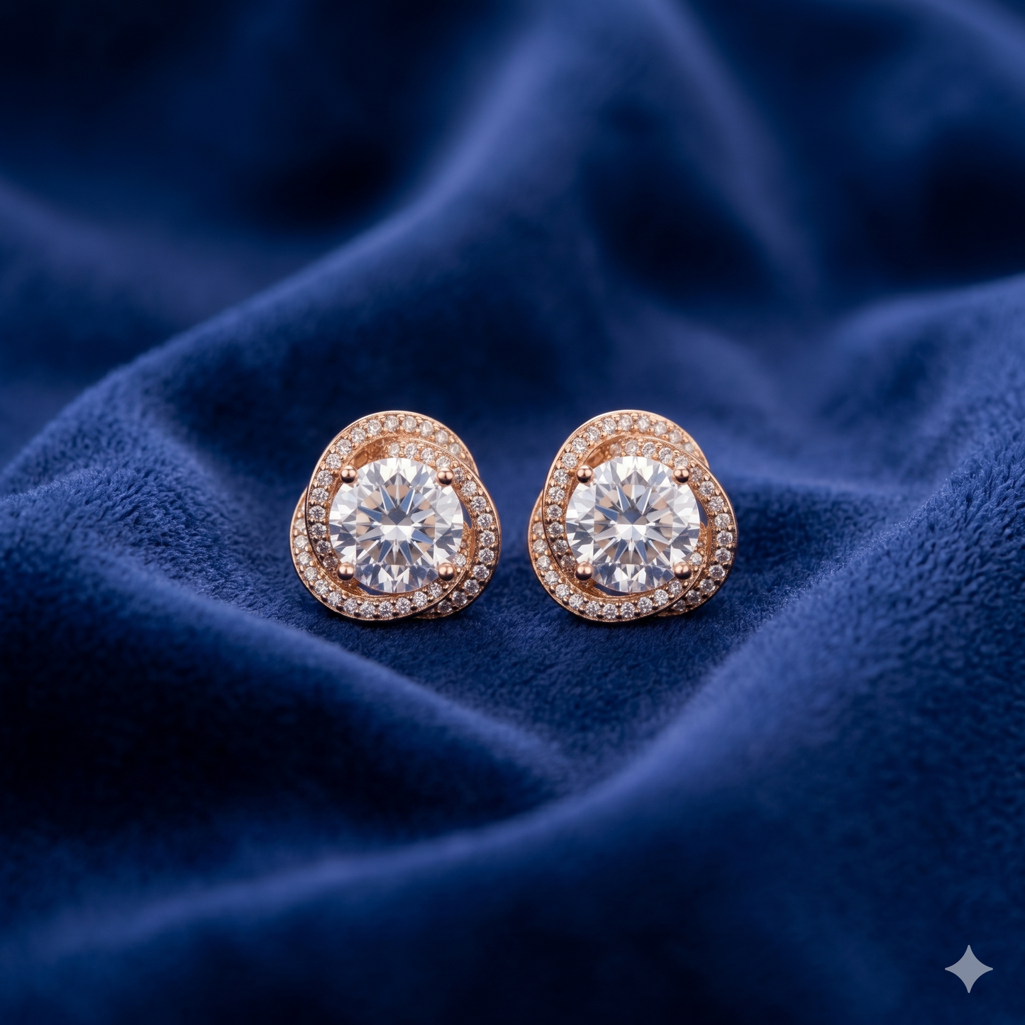 Crystal Halo Stud Earrings - SFPW14