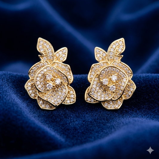 Golden Rose Luxe Studs - SFPW17