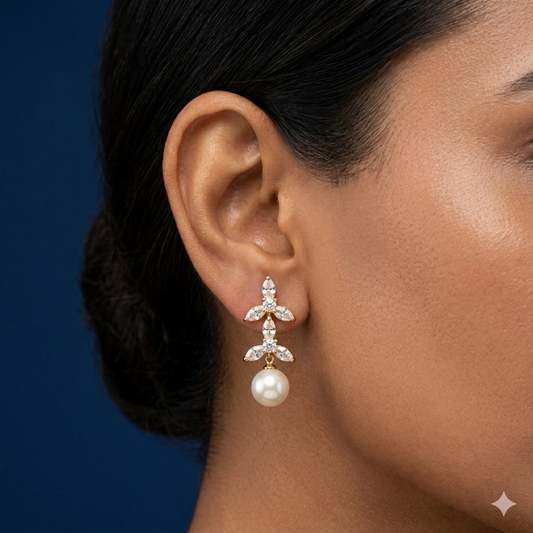 Aurora Pearl Blossom Earrings - SFPW19