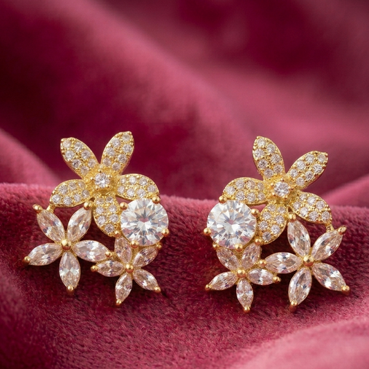Golden Blossom Spark Studs - SFPW22