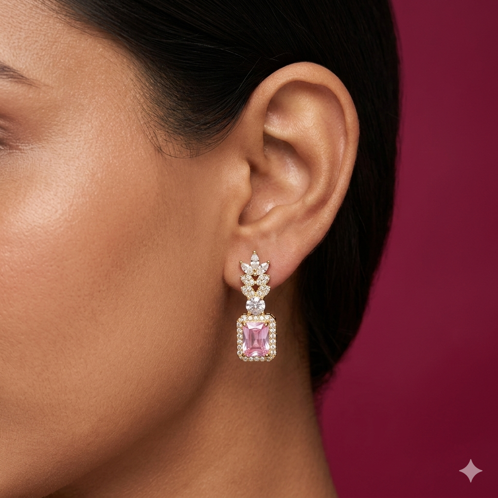 Ethereal Blush Drop Earrings - SFPW27