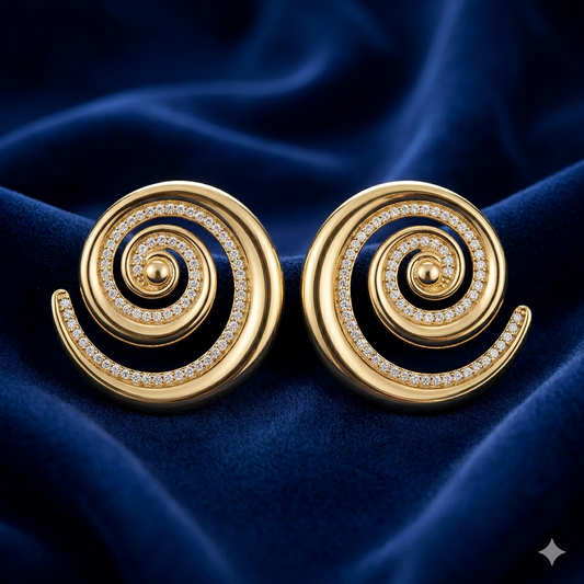 Infinity Swirl Sparkle Studs - SFPW28