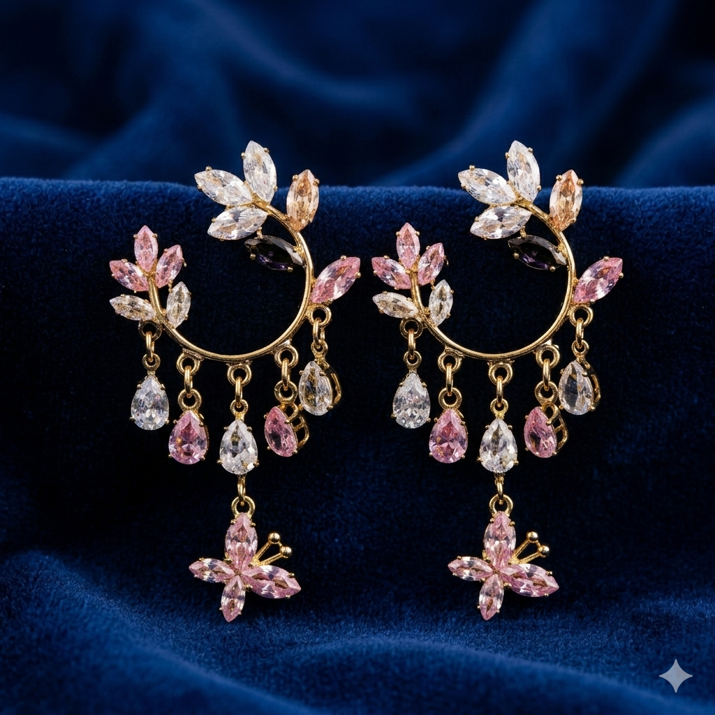 Ethereal Bloom Drop Earrings - SFSS03