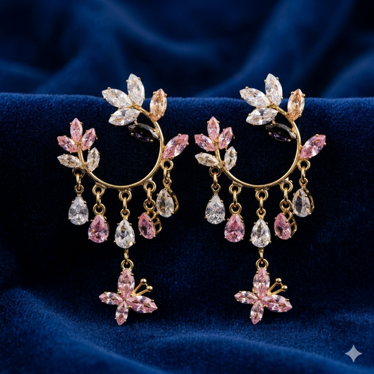 Ethereal Bloom Drop Earrings - SFSS03