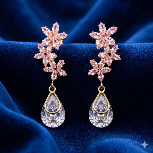 Blush Blossom Drop Earrings - SFSS18