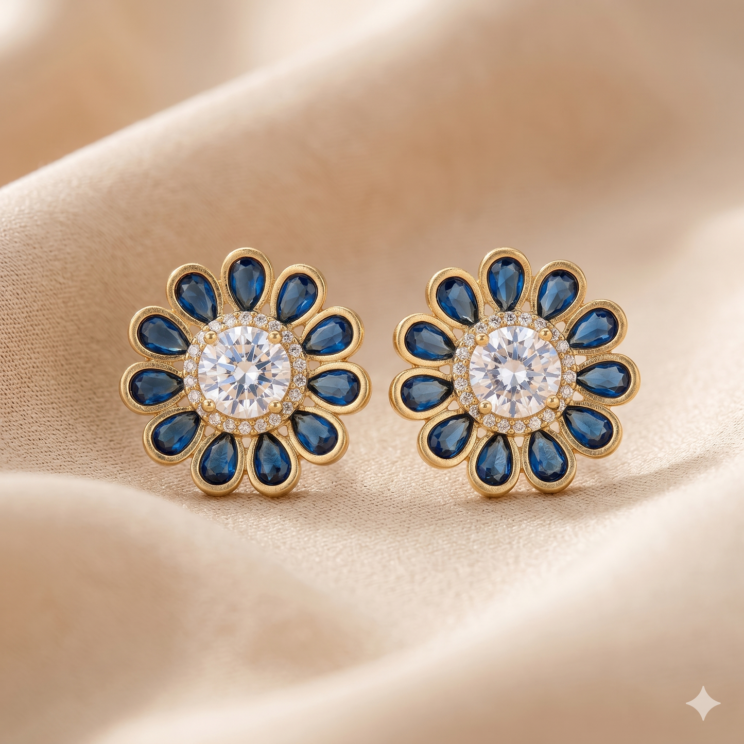 Sapphire Bloom Studs - ST21.1