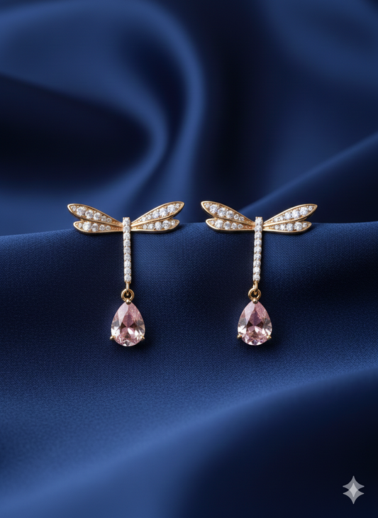 Blush Dragonfly Anti - Tarnish Drop - SFAT13