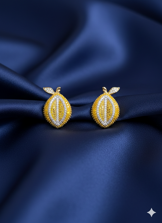 Golden Zest Lemon Earrings - SFSS12