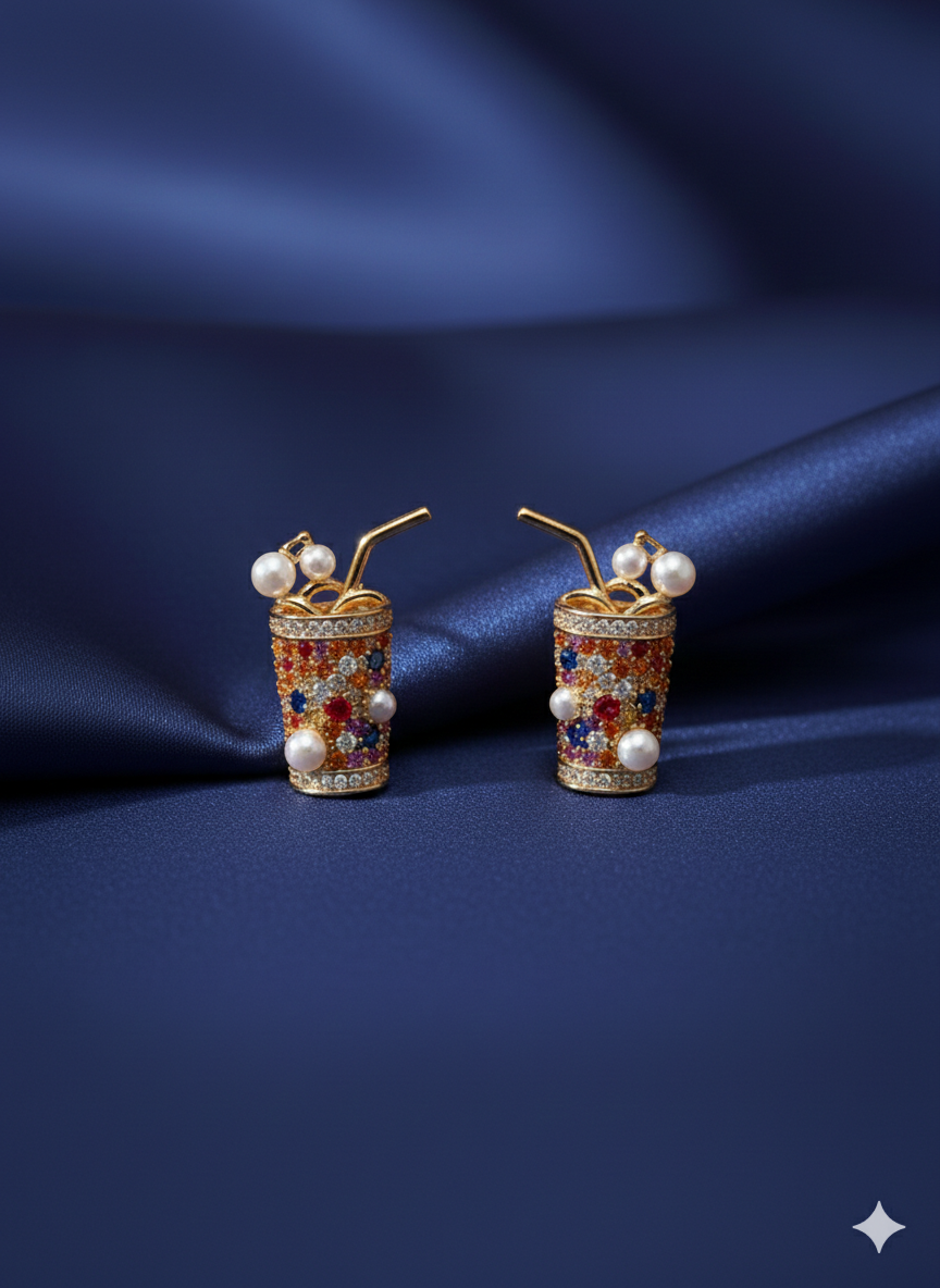 Sparkle Soda Cup Earrings - SFSS14