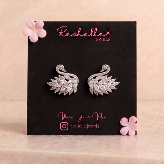 Crystal Swan Elegance Earrings