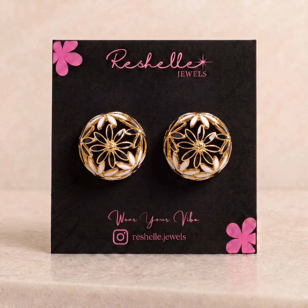 Luna Floral Filigree Studs