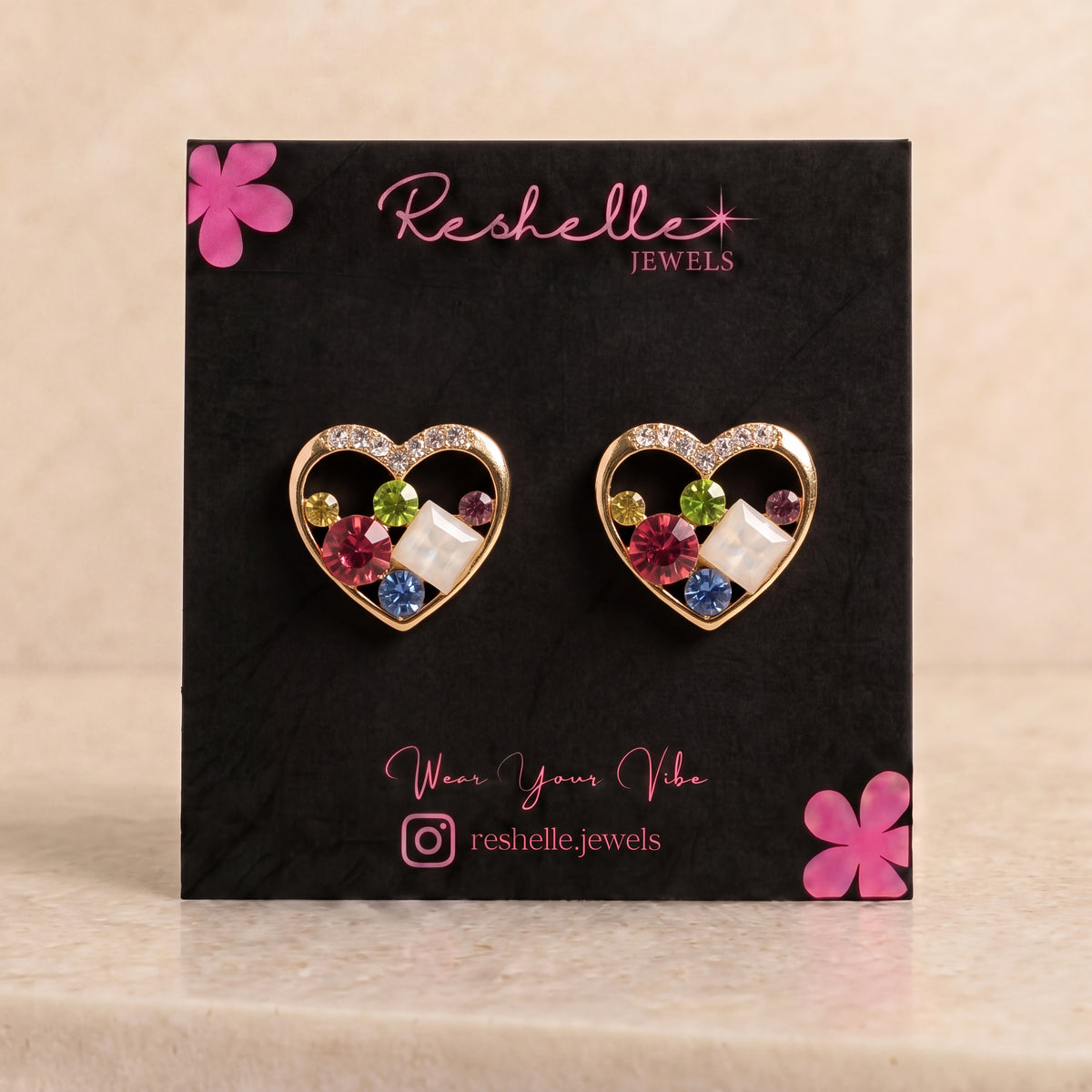 Rainbow Heart Glow Earrings